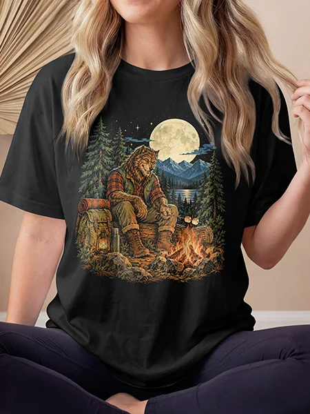 Wolfman Campout — Monsters Off Duty Tee product image (2)