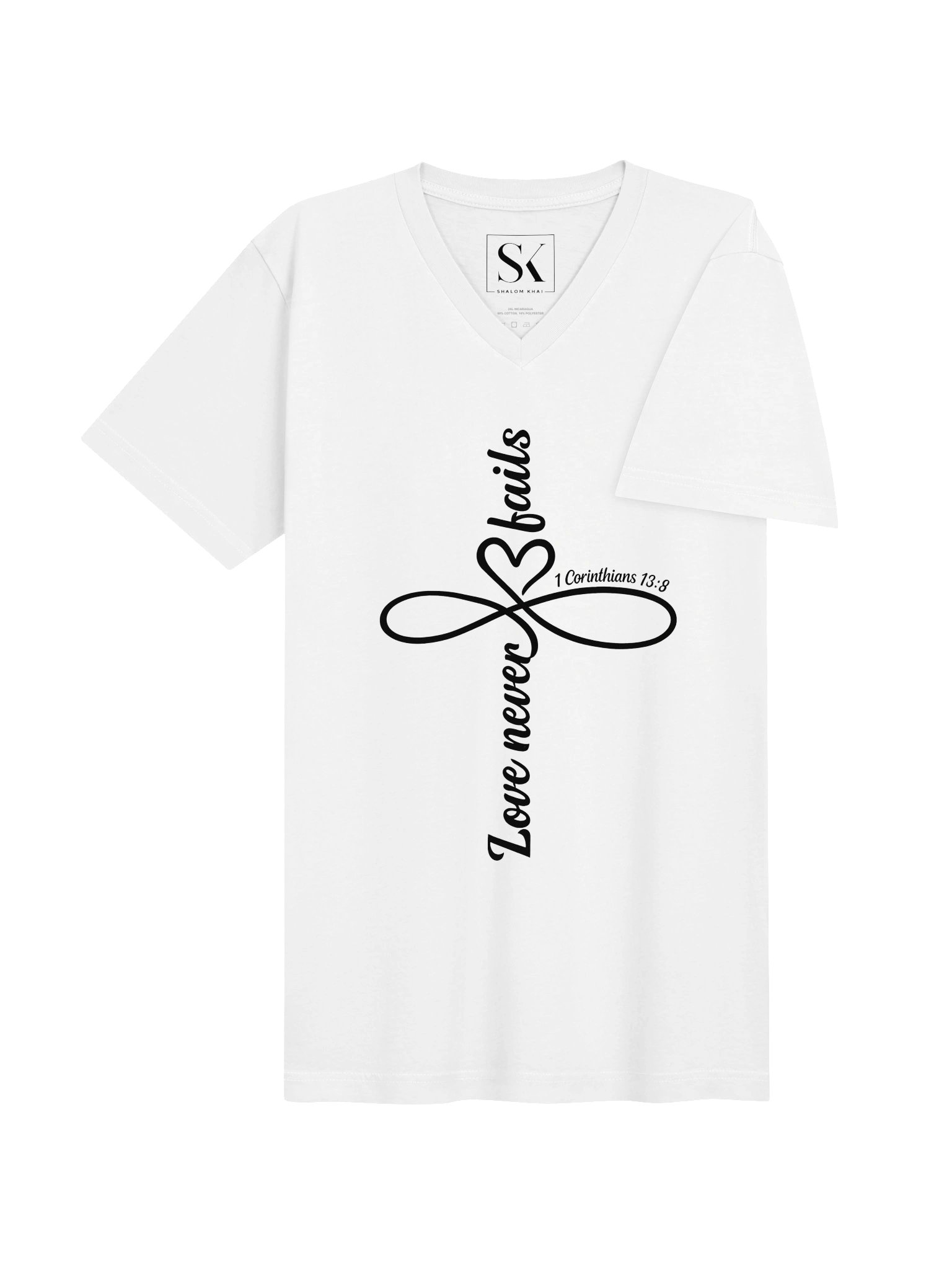 Heart Flourish V-Neck Graphic Tee product image (8)