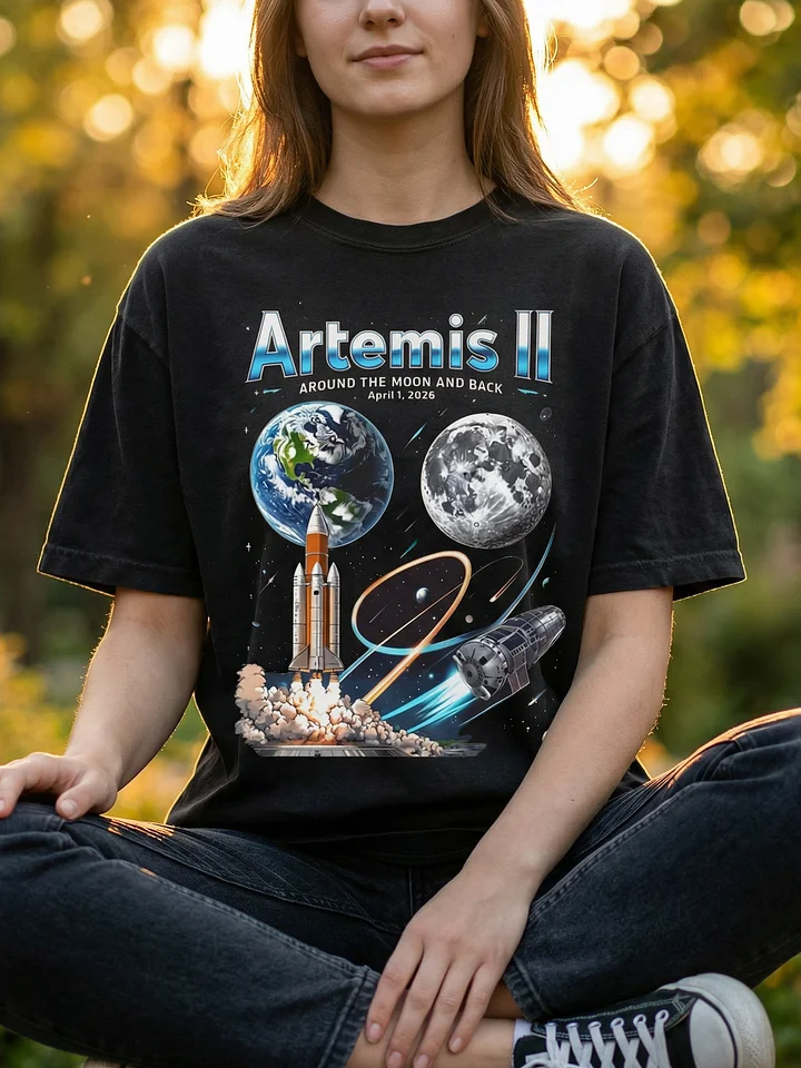 Artemis II Space Mission T-Shirt Moon Rocket Graphic Tee product image (1)