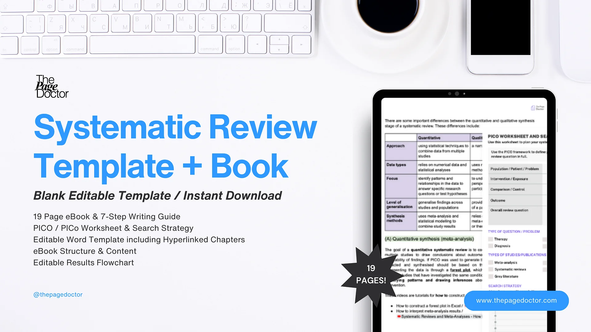 Systematic Review Template + Writing Guide eBook | Dr Amina Yonis