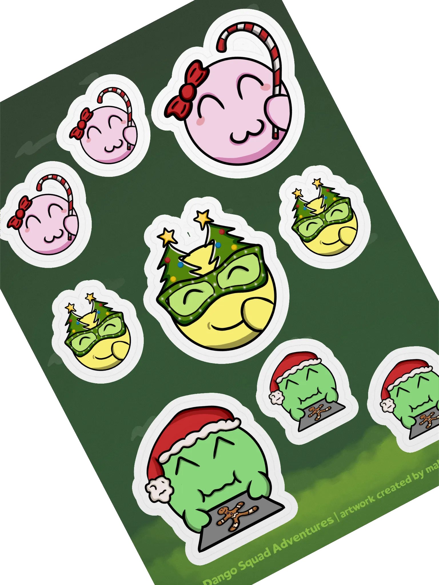 Dango Xmas Set - Kiss Cut Sticker Sheet product image (2)