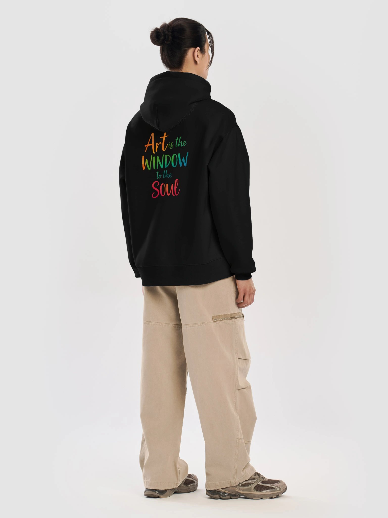 Window to the Soul” – Sandra King Art Hoodie (Black) product image (8)