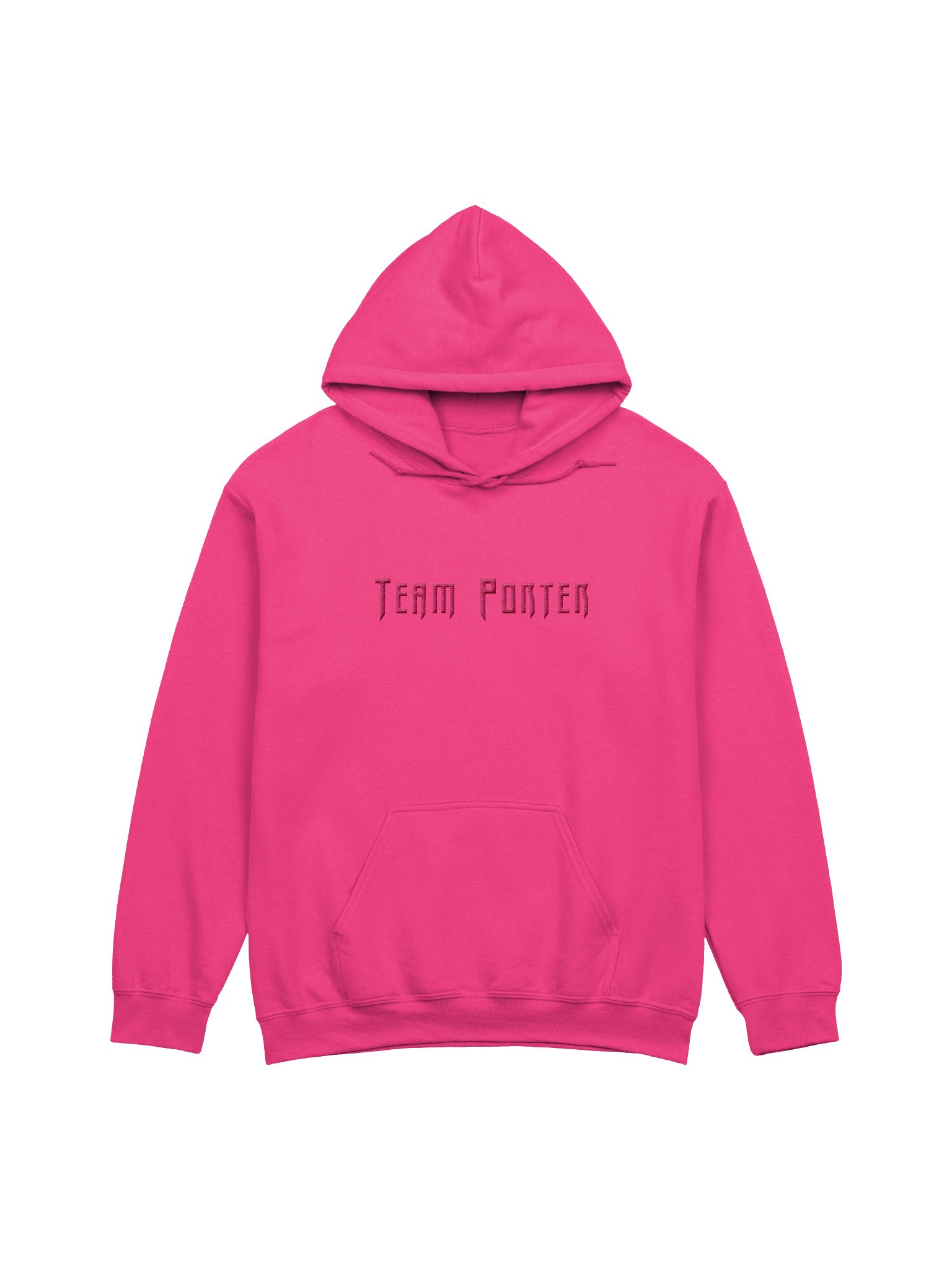 Team Porter Monochrome Embroidered Unisex Hoodie | Pink/Pink product image (1)