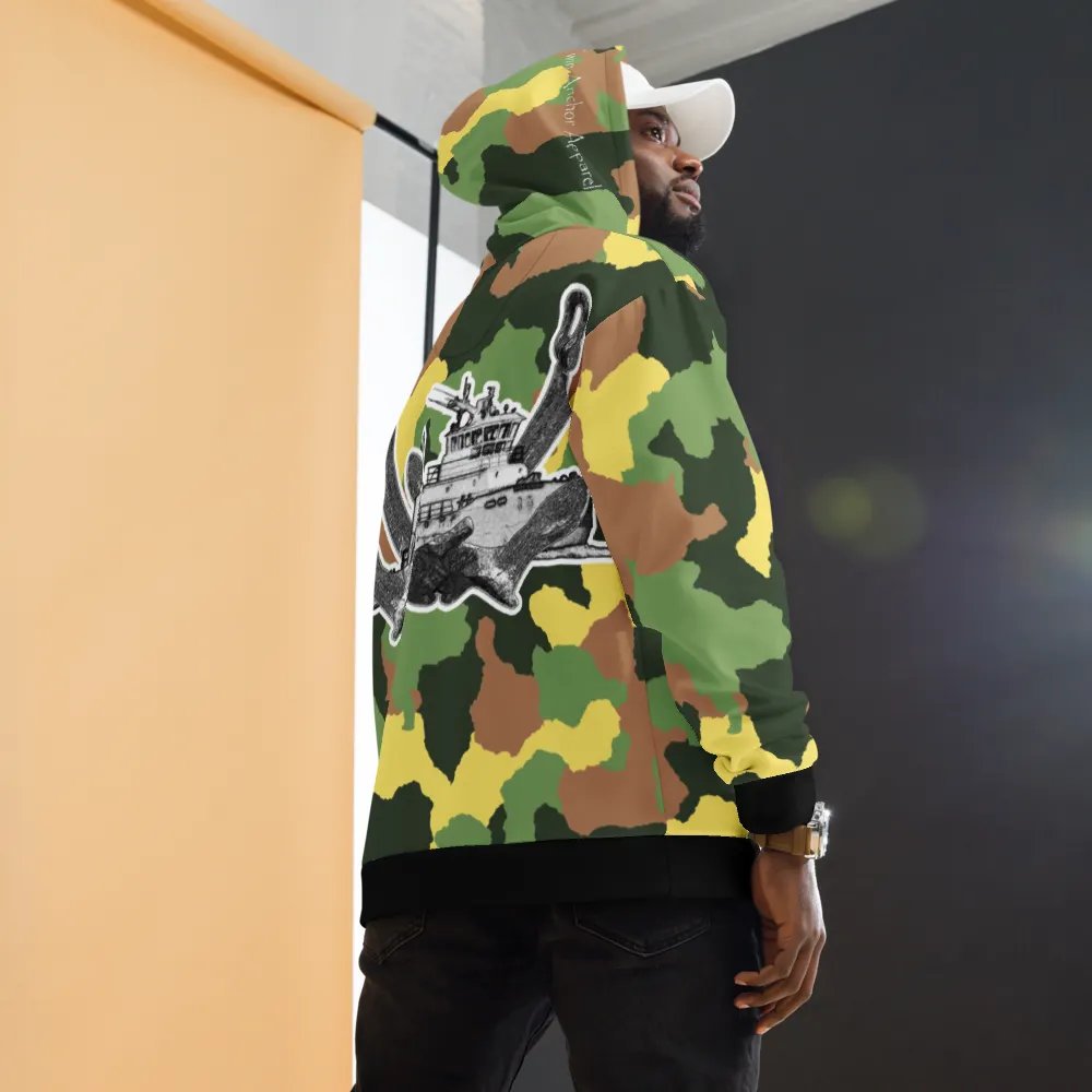 2 Anchor Titan Tug (Green Camouflage) Hoodie – Performance Marine Wear | Twin Anchor Apparel North Current Line product image (7)