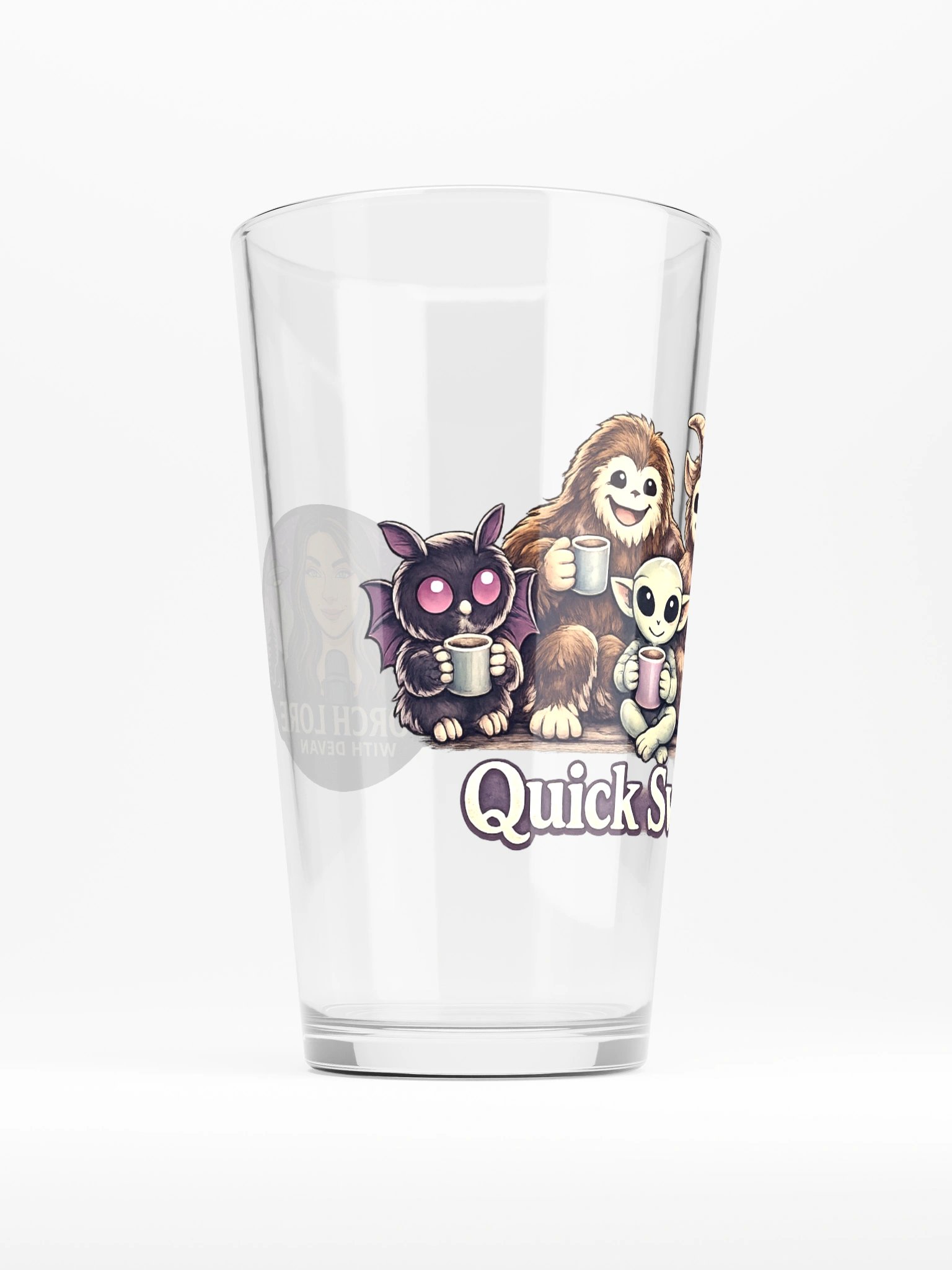 CUTIE CRYPTIDS QUICK SWIG SHAKER PINT GLASS 16oz product image (2)