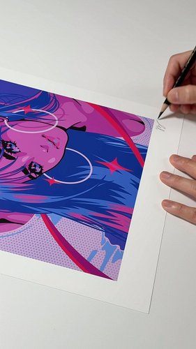 “Hello, Hello”
Archival giclée print on exhibition matte, 2026
A3 (297mm x 420mm), Edition 1/1

Two bright, kind-hearted girl...
