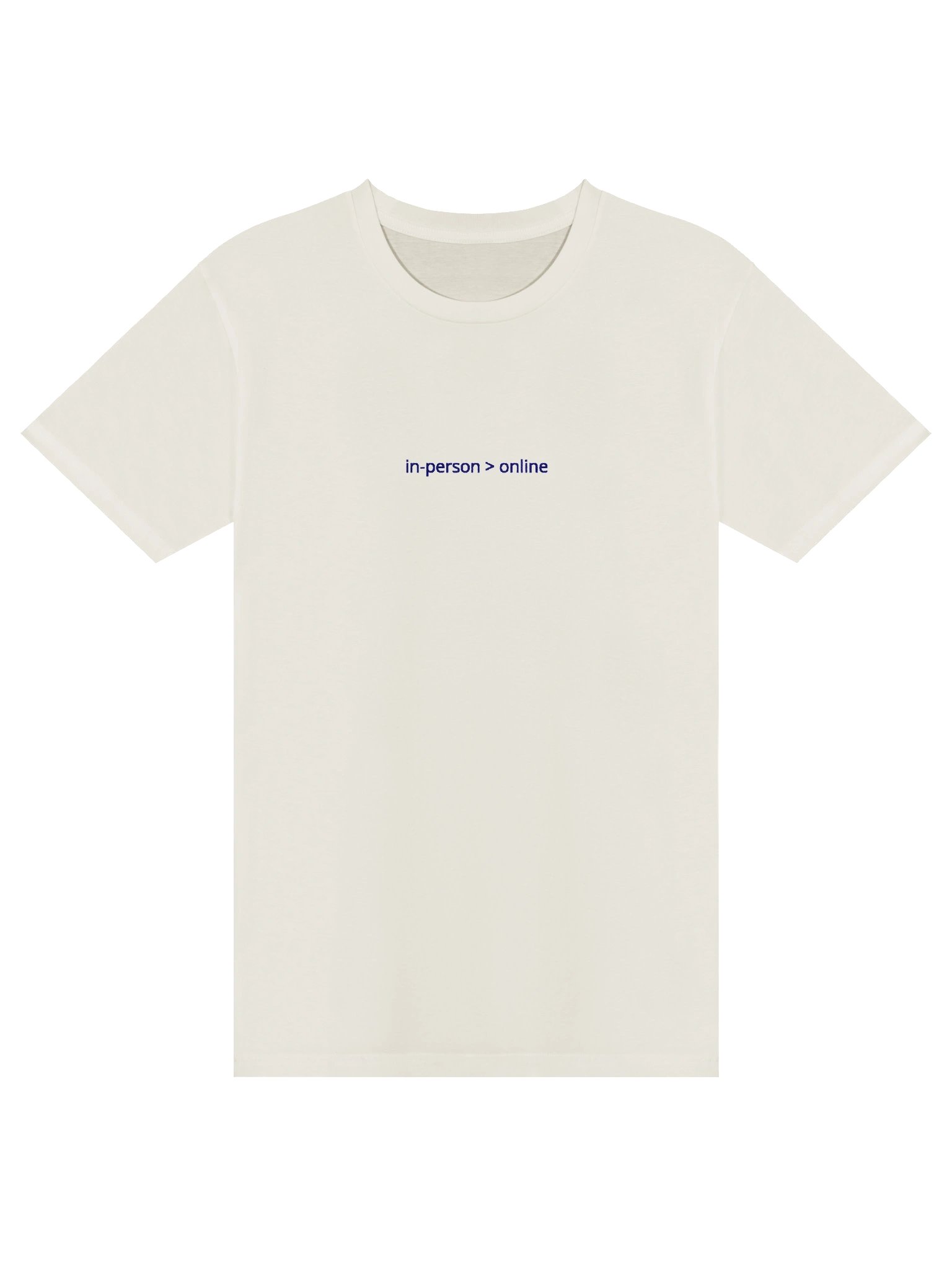 in-person > online embroidered T-Shirt Cream color product image (1)