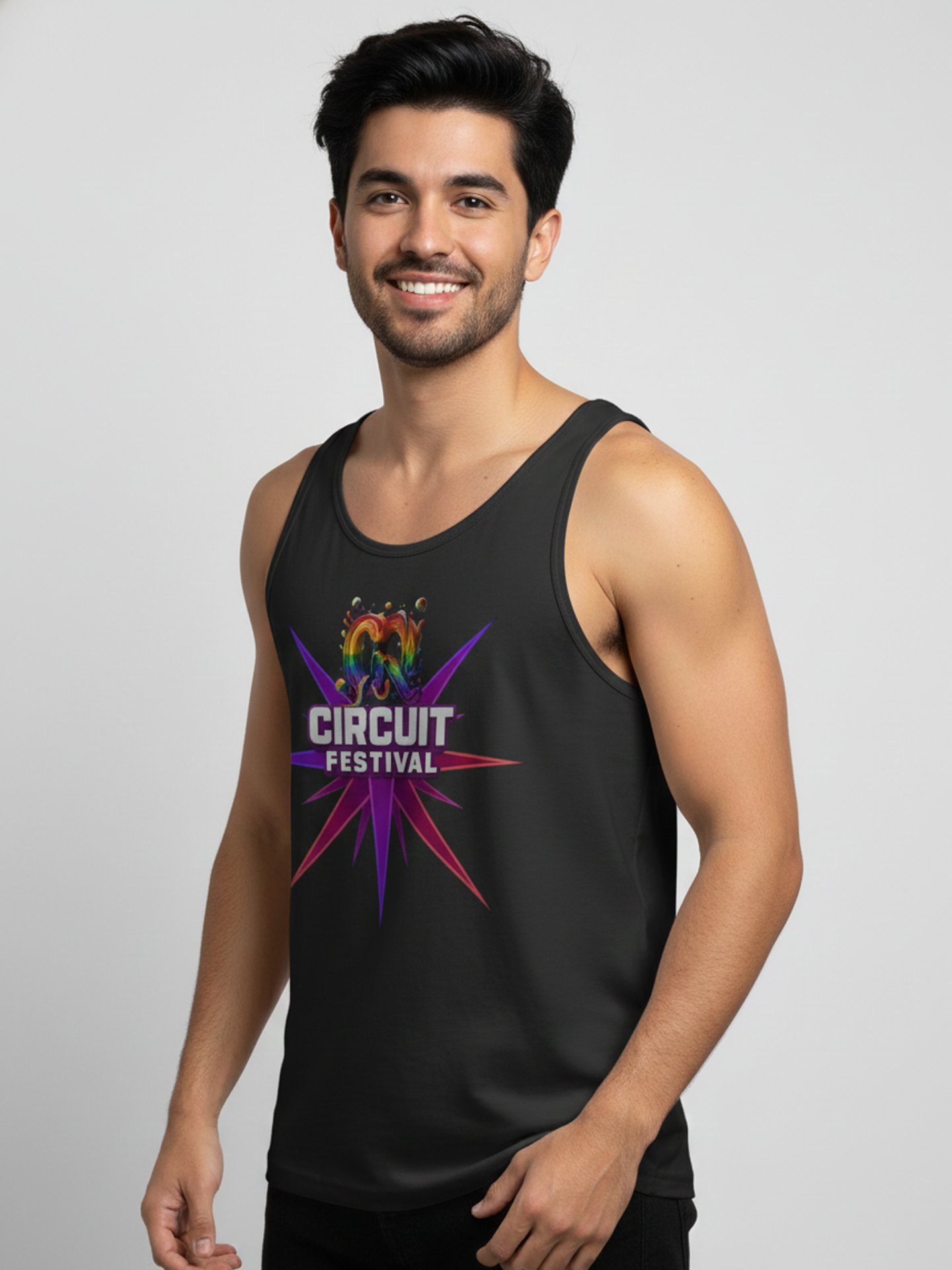 CQ CIRCUIT FESTIVAL – NEON STARBURST PARTY TANK product image (2)