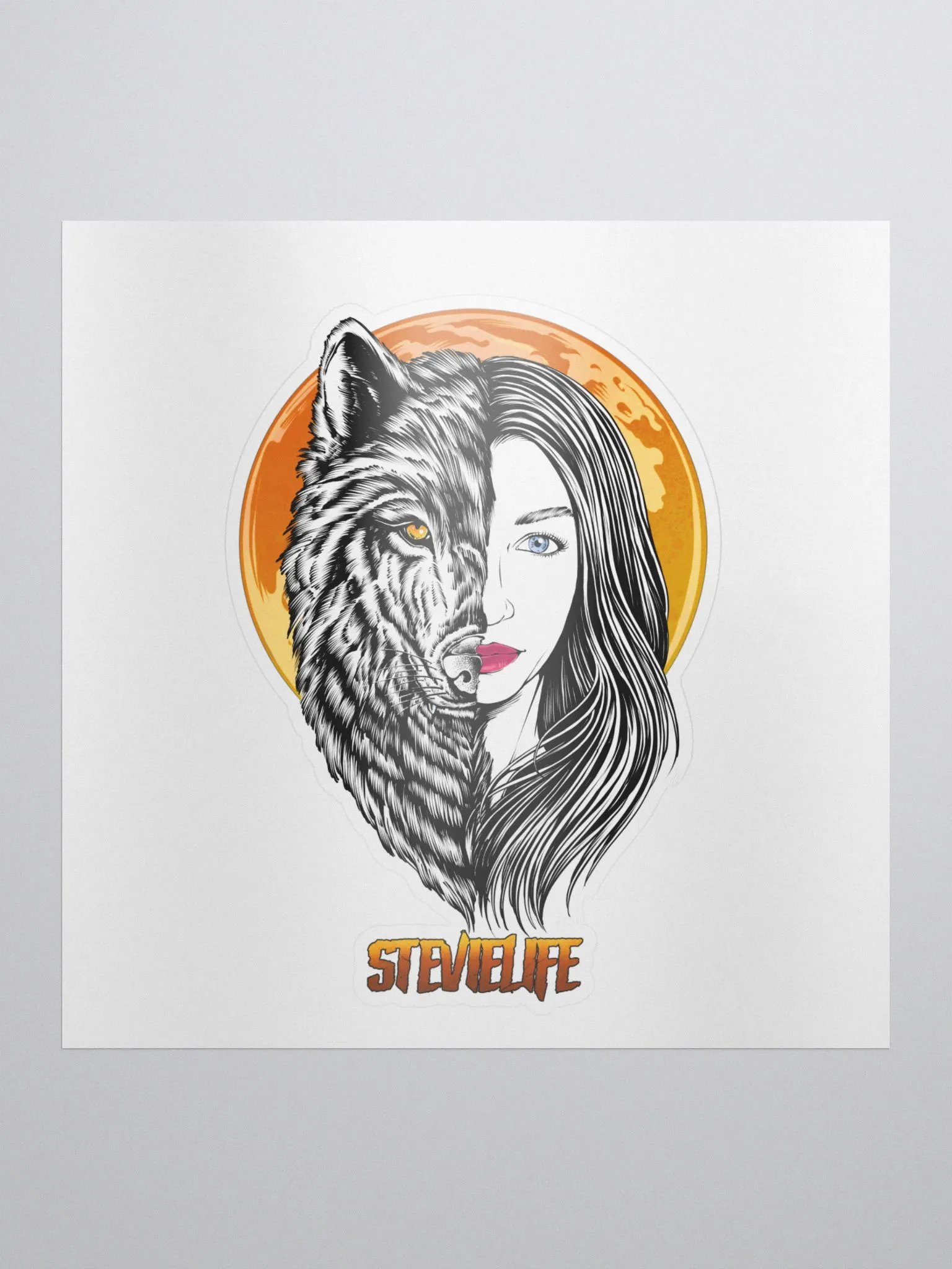 Wolf Face Sticker product image (1)