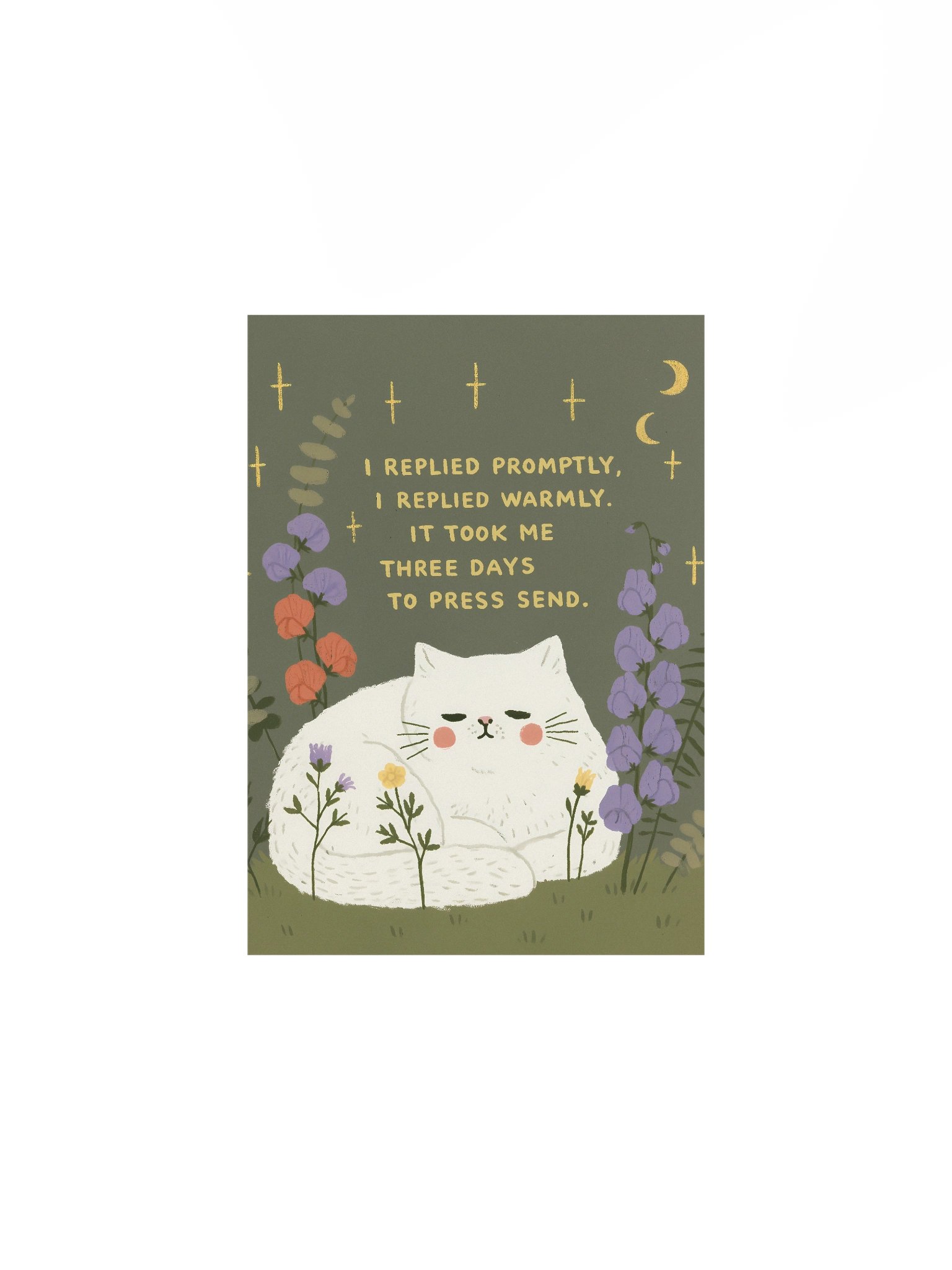 Sleepy Cat Reply Delay Poster product image (3)