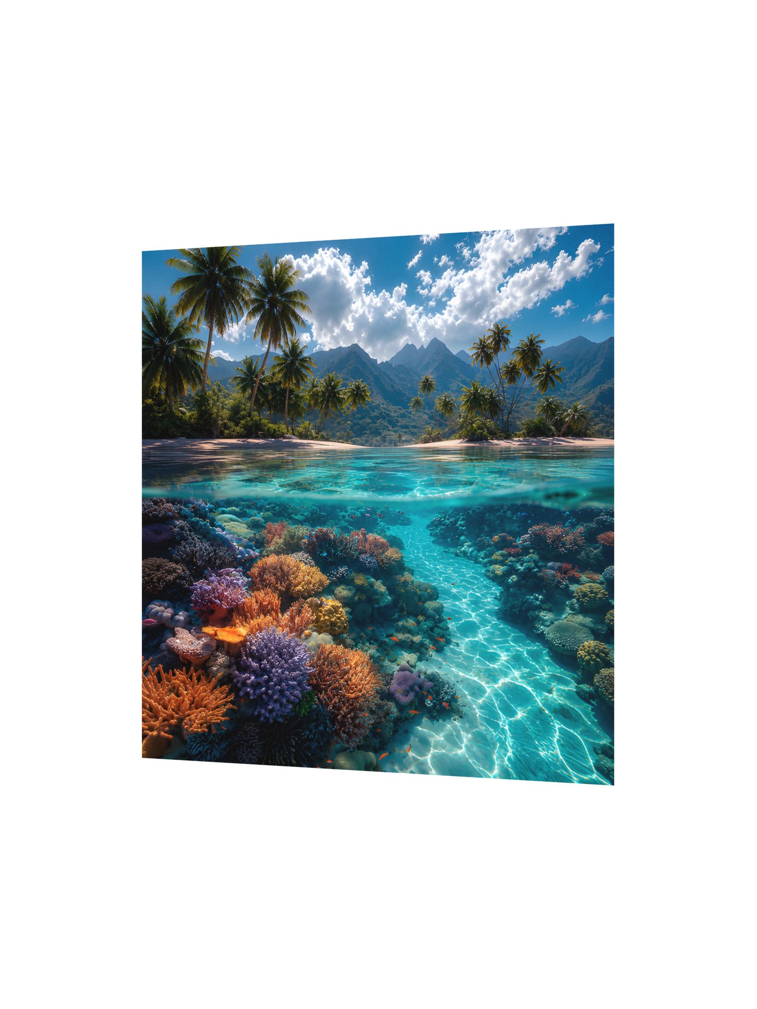Tropical Coral Reef Paradise Island Art Print product image (3)