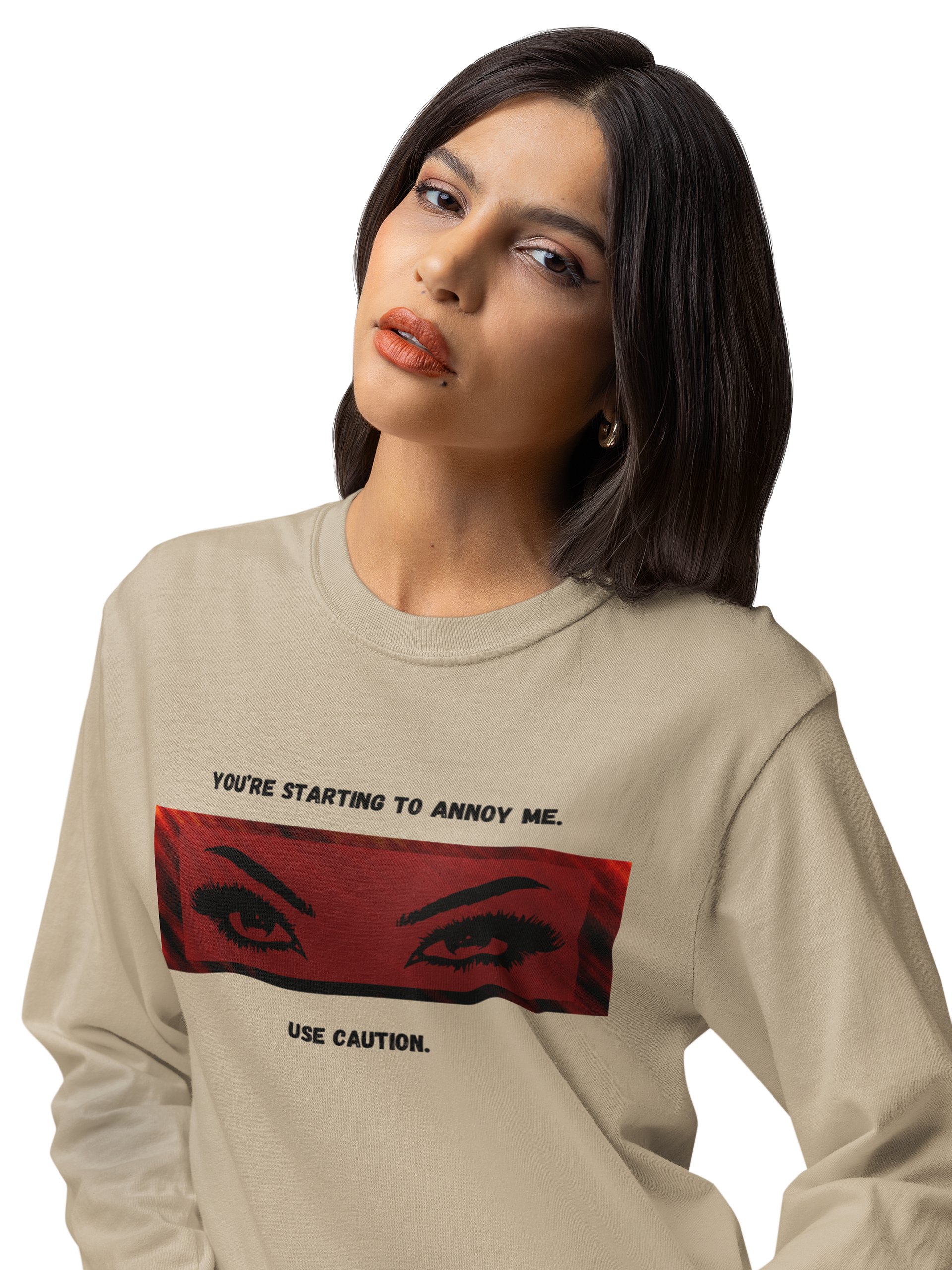 "Use Caution" Heavyweight Long Sleeve T-shirt product image (2)