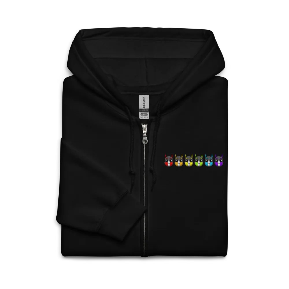 Rainbow Puppers - Unisex Zip Hoodie product image (3)