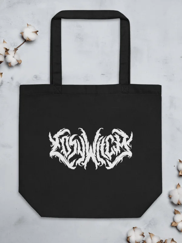 Cosy Black Metal Eco Cotton Tote Bag - Black product image (3)