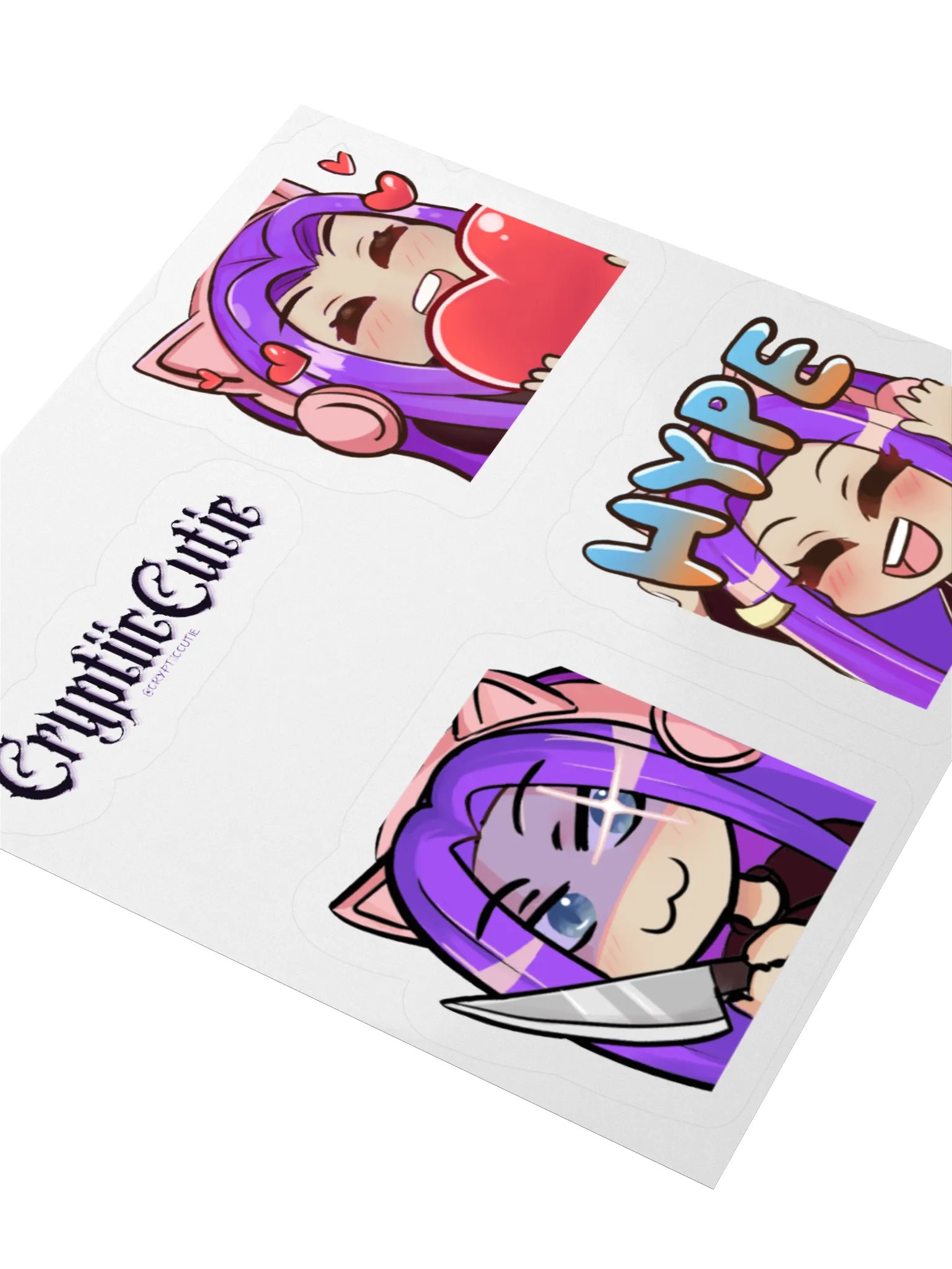 Cryptiic Purple Sticker Sheet product image (4)