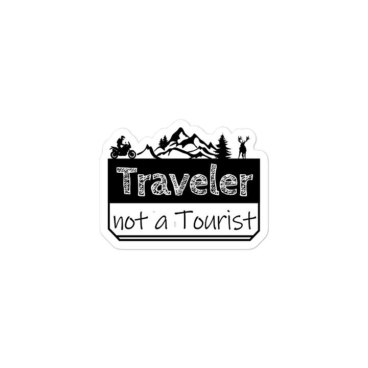 Traveler not a Tourist | Motorcycle Adventure Decal product image (2)