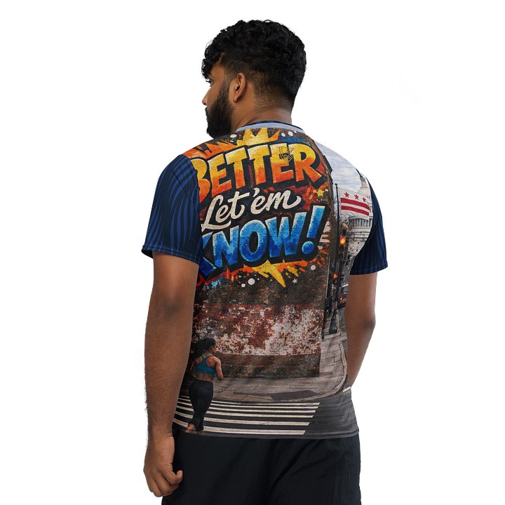 Lafate Store Designer Shirt Blue Pattern - Let'em Know - DC product image (1)