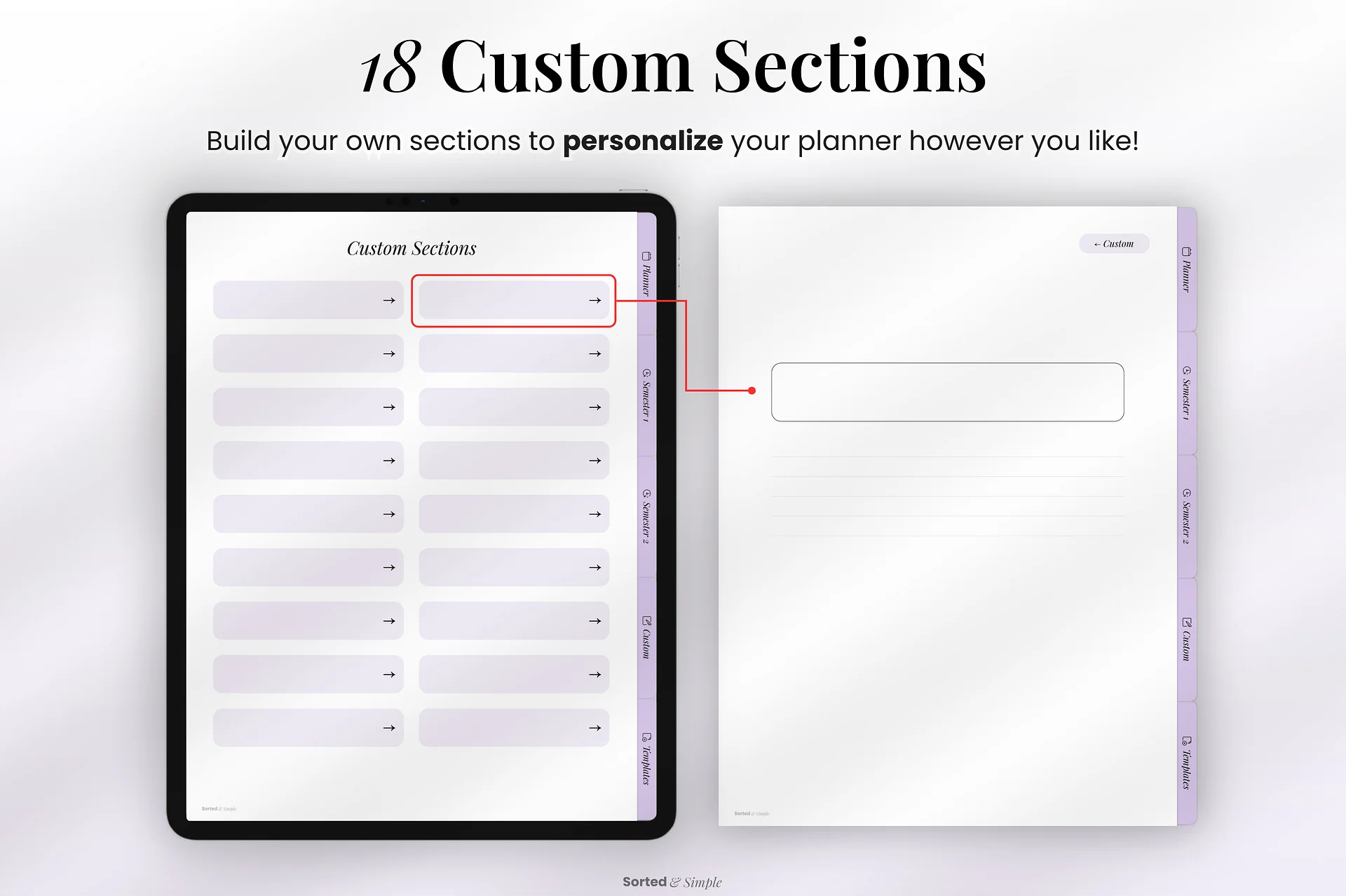 2026/2027 Mid-Year Student Digital Planner Portrait - Lavender product image (7)