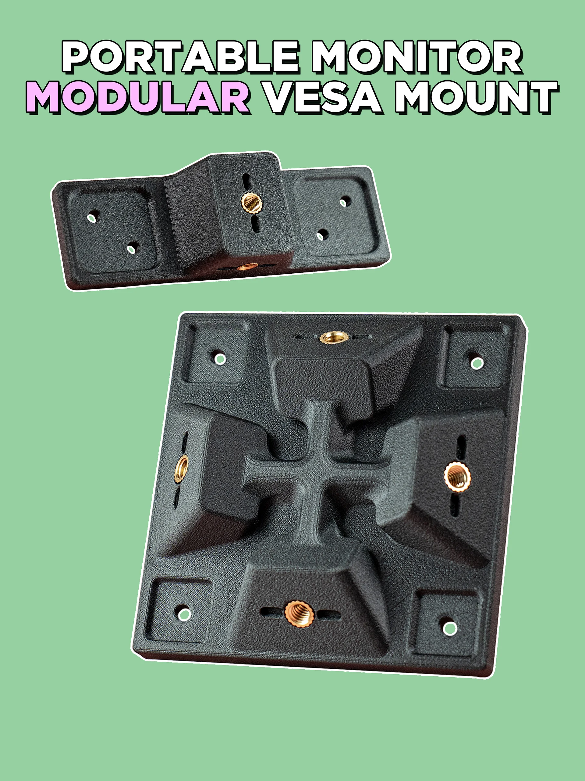 Veptor Edge - Portable Monitor VESA 1/4" Adapter, 100mm 75mm product image (1)