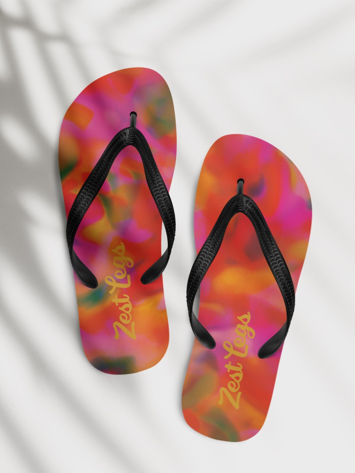 Flip flops "Vibrant Pink-Orange Tie-Dye" product image (1)