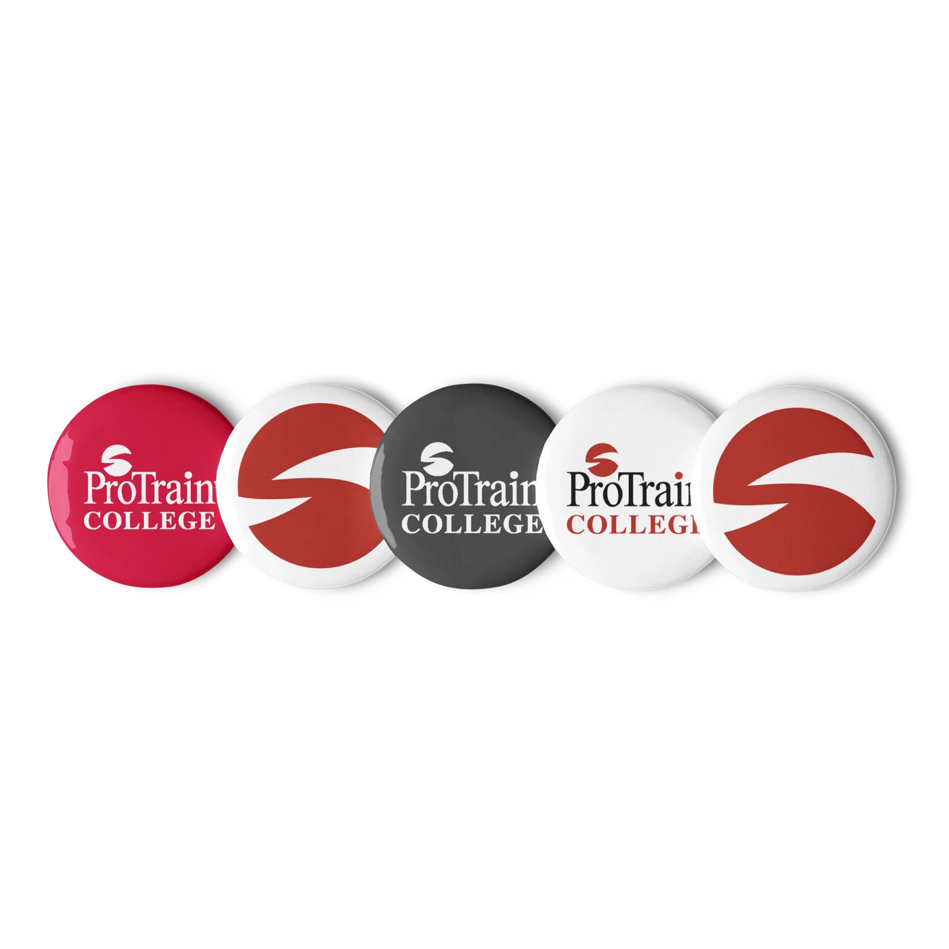 ProTrain College Logo Pin Buttons Set product image (1)