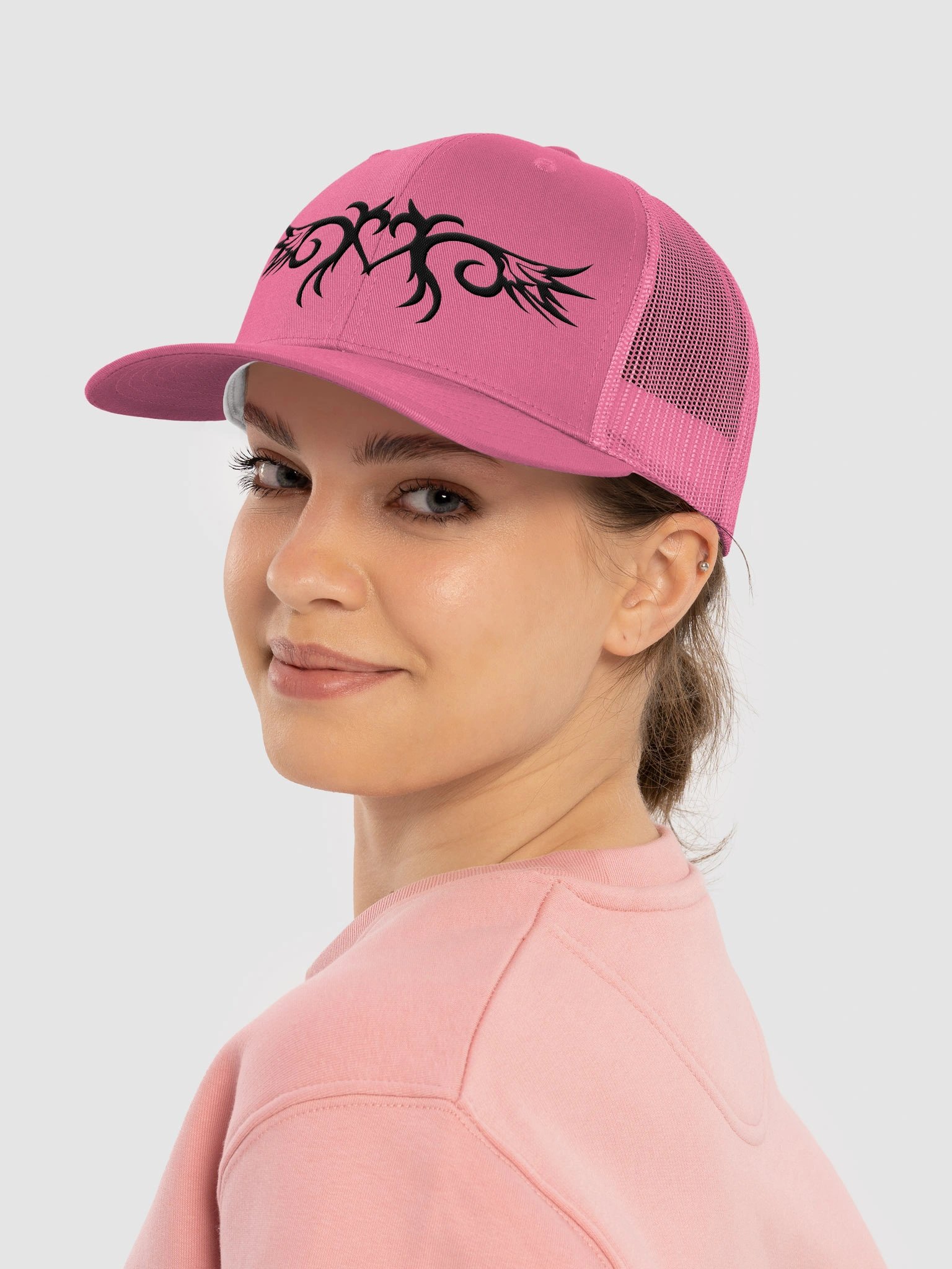 Calypso Corvidae Tramp Stamp Trucker Hat [Pink] product image (4)