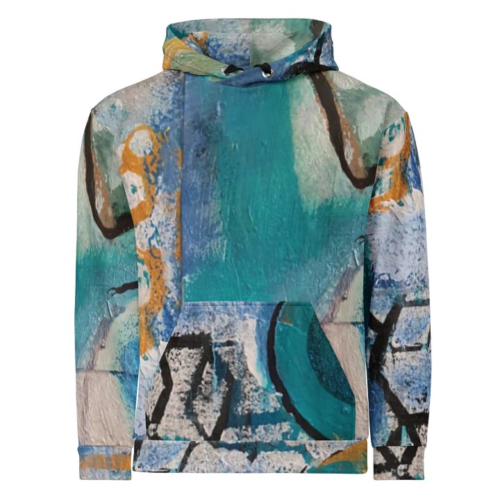 abstract painting on all over print unisex hoodie product image (1)