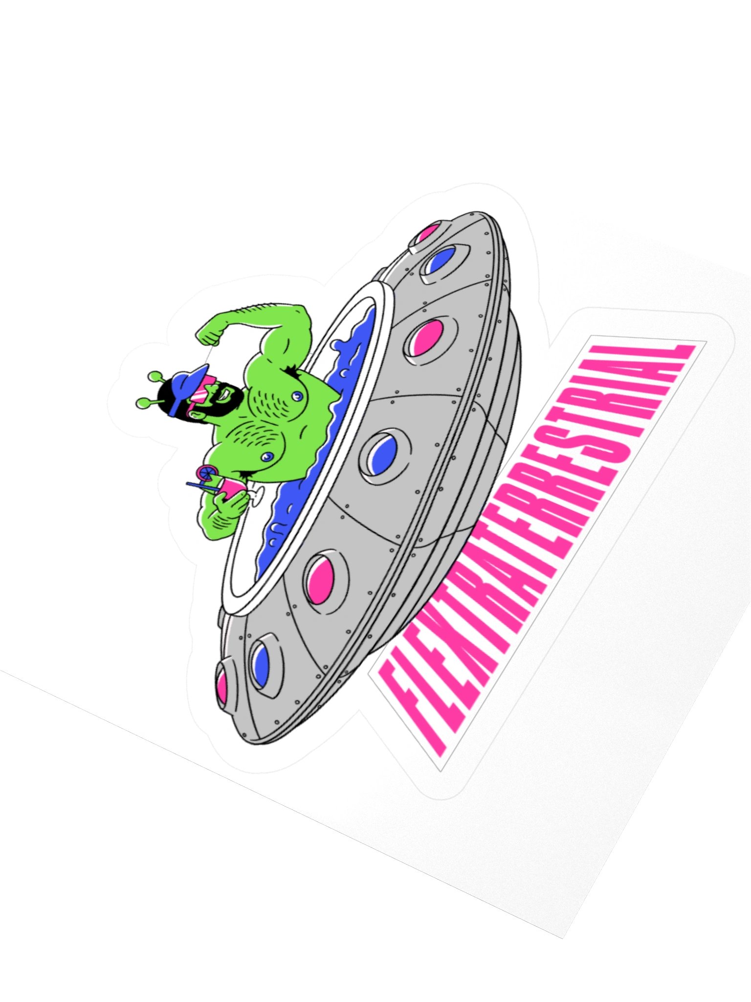 FLEXTRATERRESTRIAL Sticker product image (5)