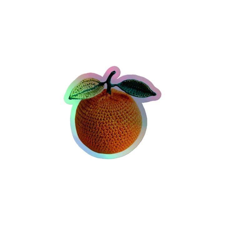 CozyAvocado Kiss-Cut Holographic Sticker Sheet Orange #2 product image (1)