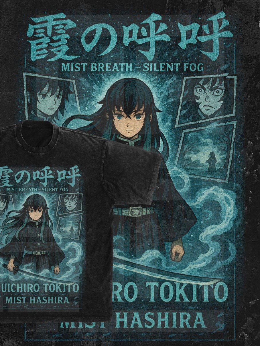 Demon slayer Muichiro Tokito mist hashira | Kimetsu no Yaiba t-shirt PNG design product image (1)