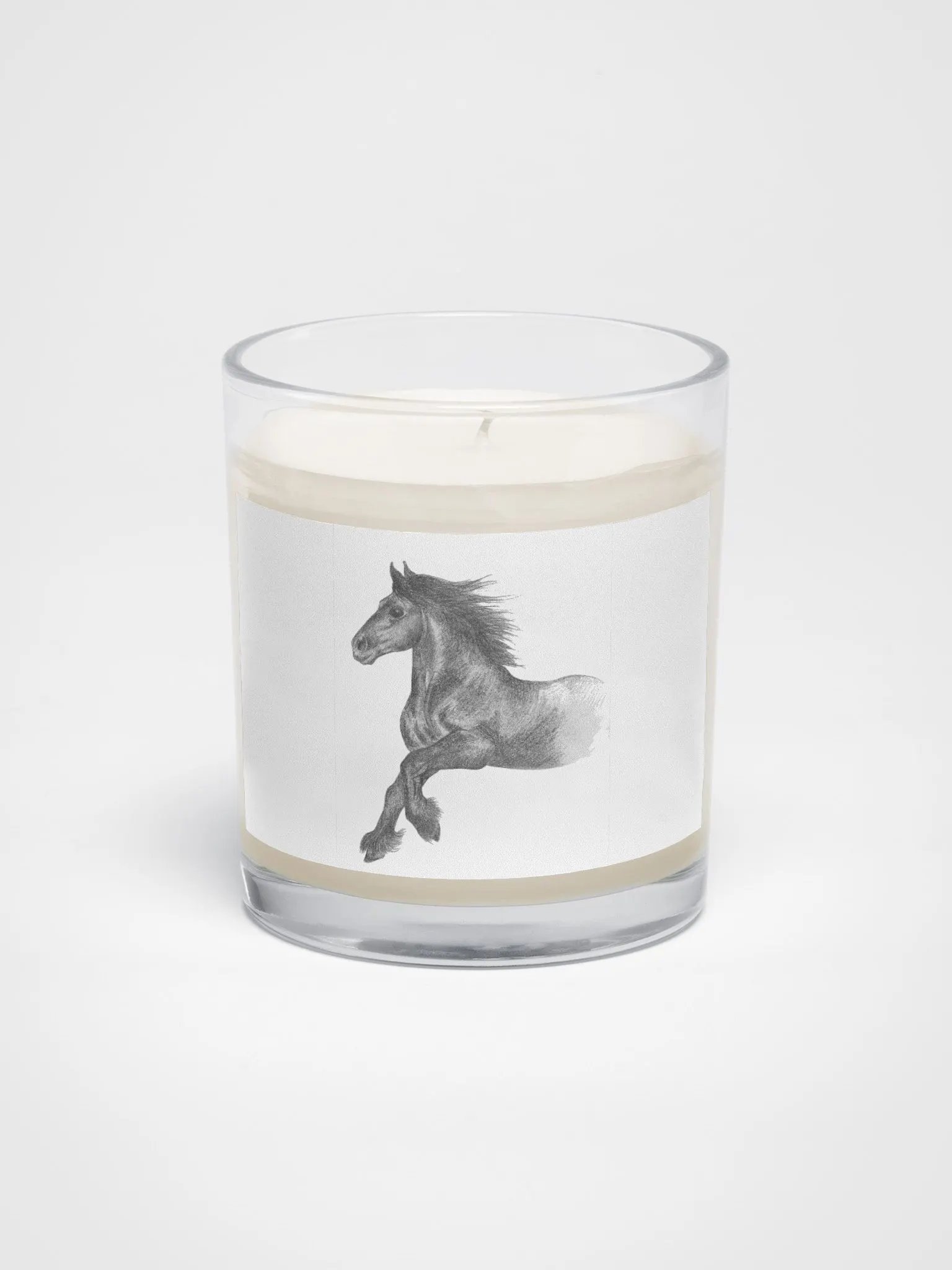 Fell pony cantering candle product image (1)
