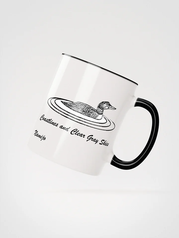 Coastlines and Clear Gray Skies Loon Mug Wrap Design Black Inside product image (3)