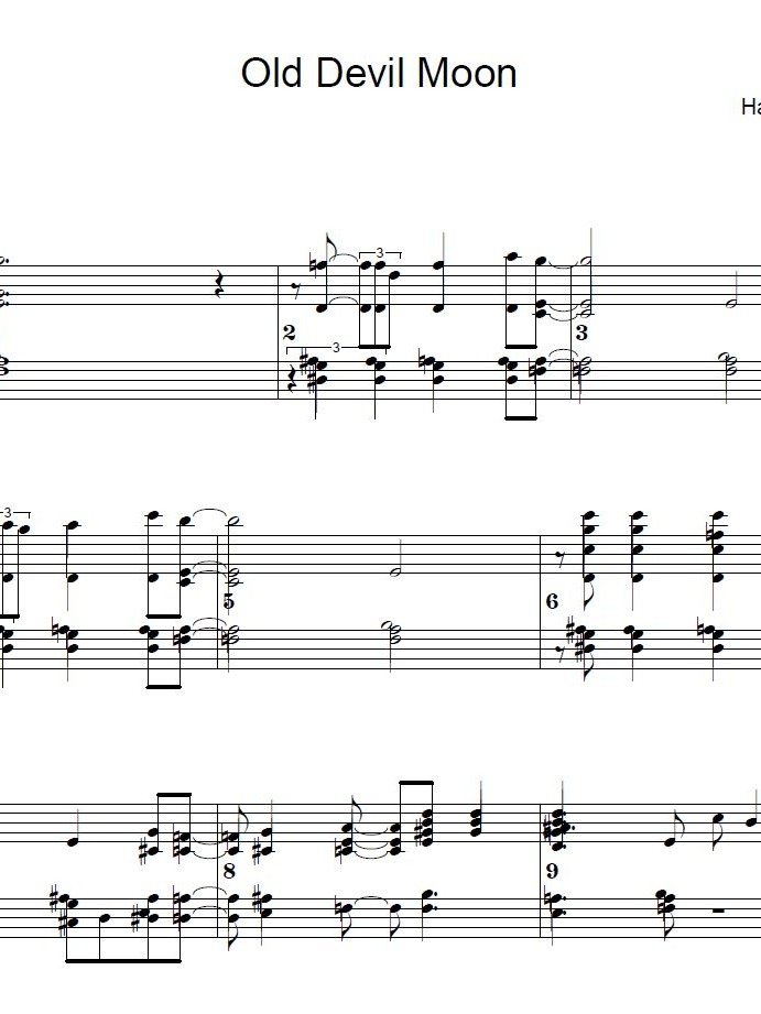 Old Devil Moon - Piano sheet music product image (1)