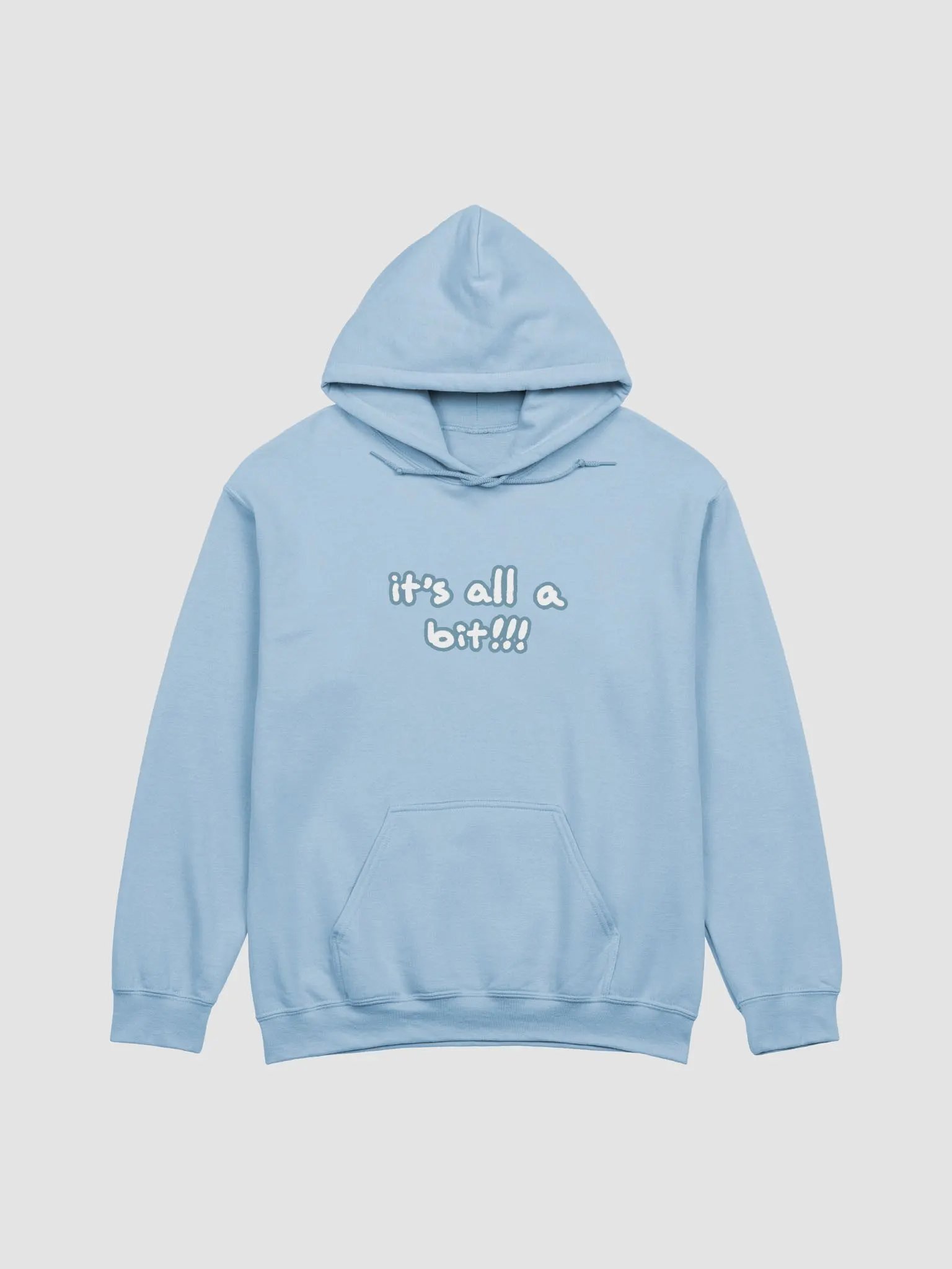“It’s all a bit!!!” (lined design, #709AAF) classic hoodie product image (32)