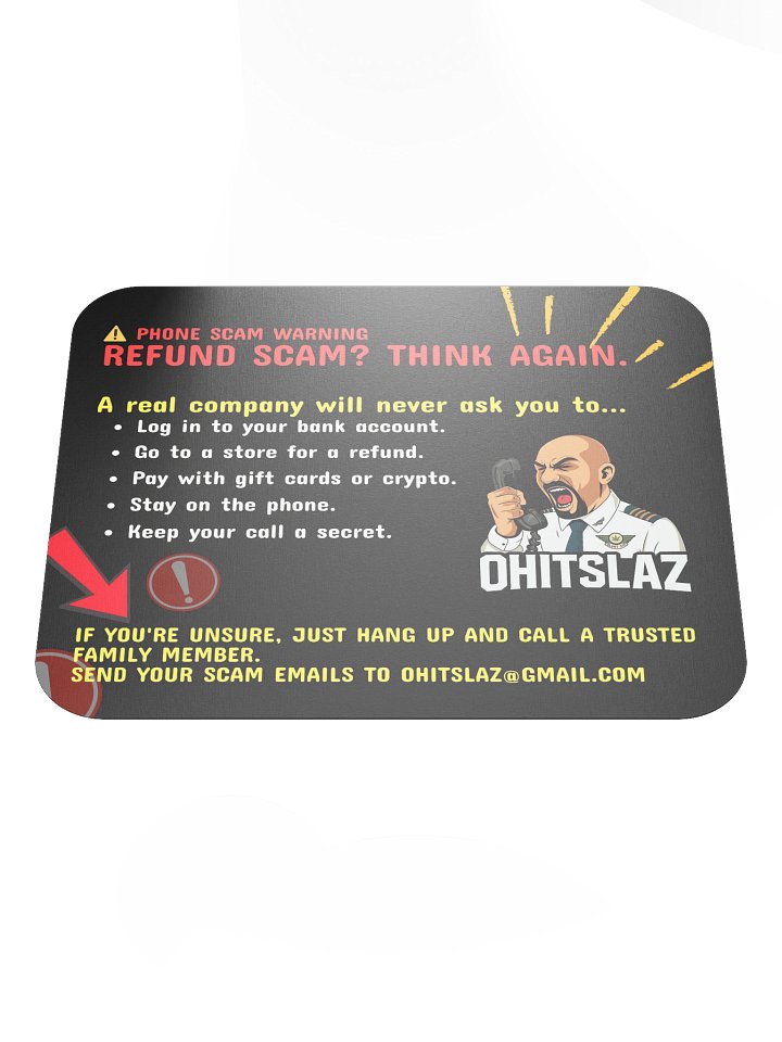 Refund Scam Reminder Mouse Pad product image (1)