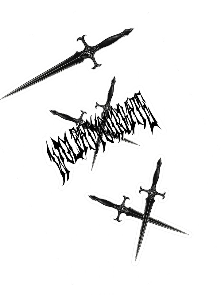 WolfAtYourGate Daggers Sticker Sheet product image (1)