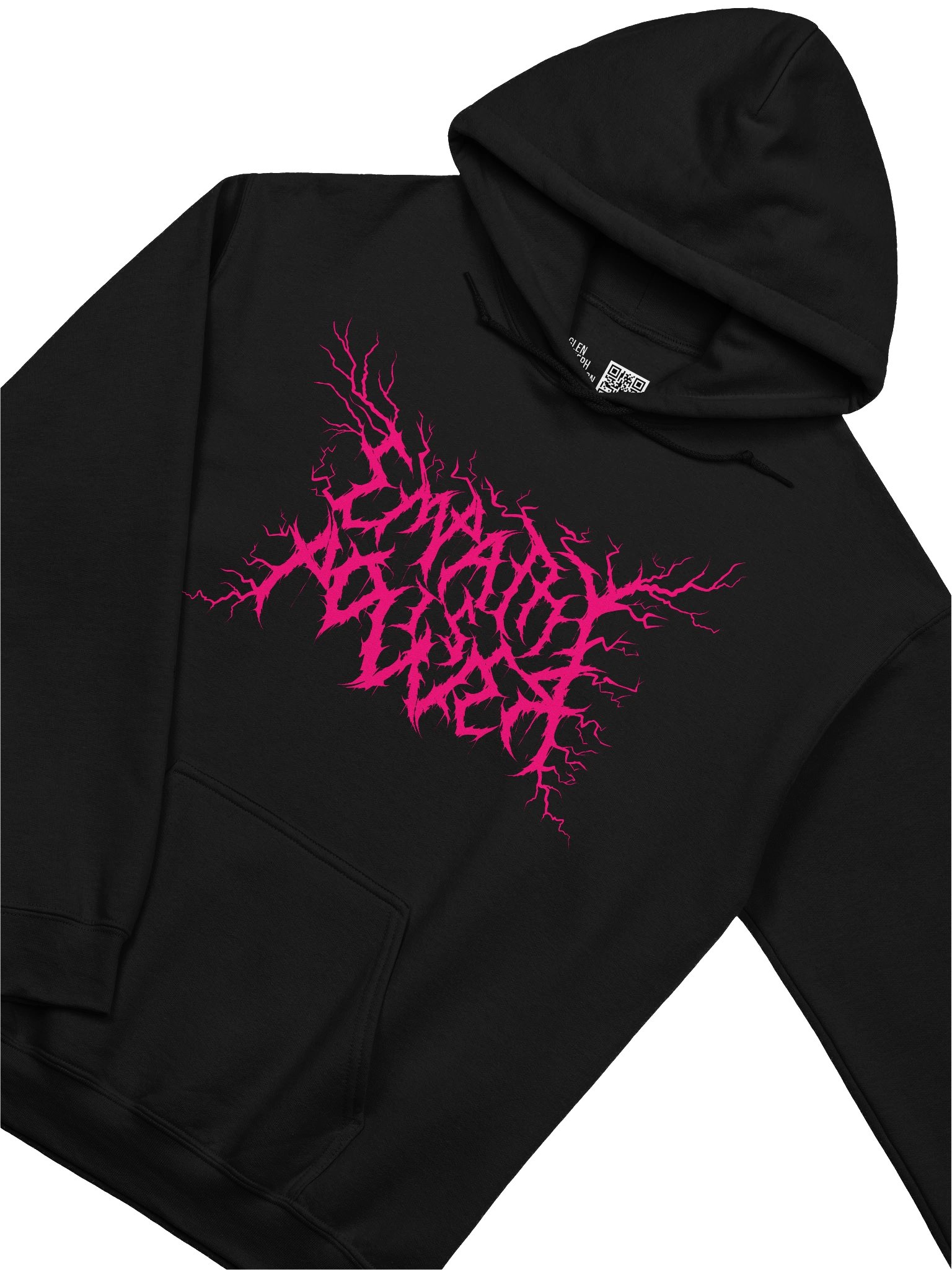 *NEW!* DEATH METAL Empathy is Power Hoodie (HOT PINK) product image (3)