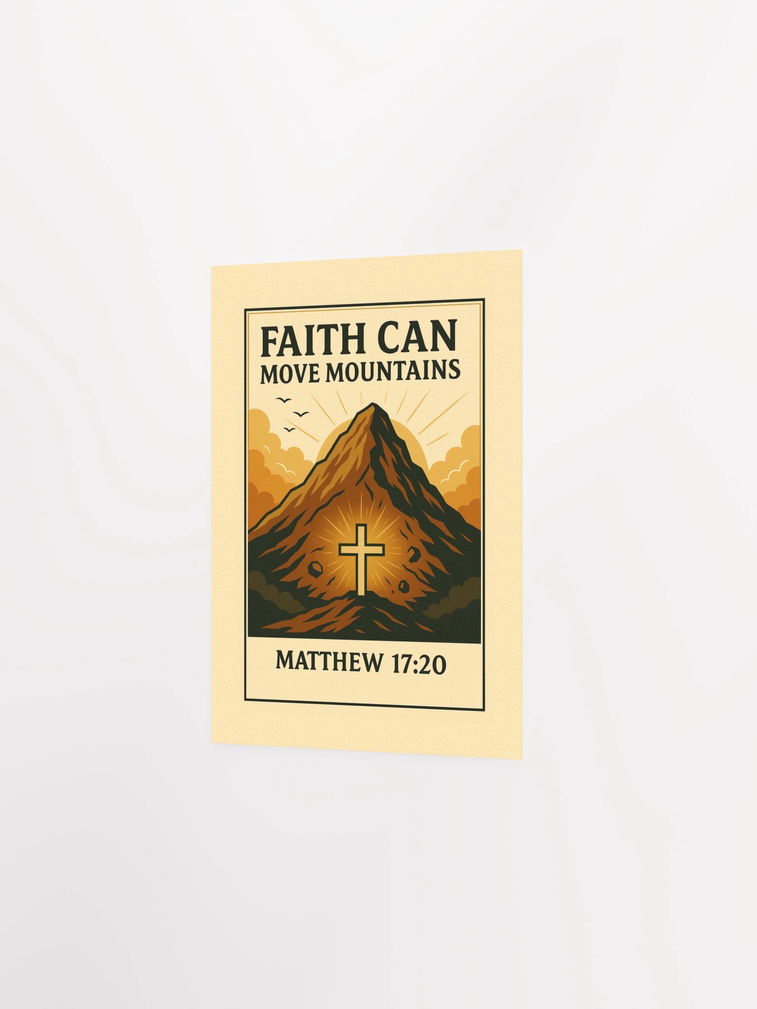 Matthew 17:20 Christian Poster – Faith Can Move Mountains Scripture Print product image (6)