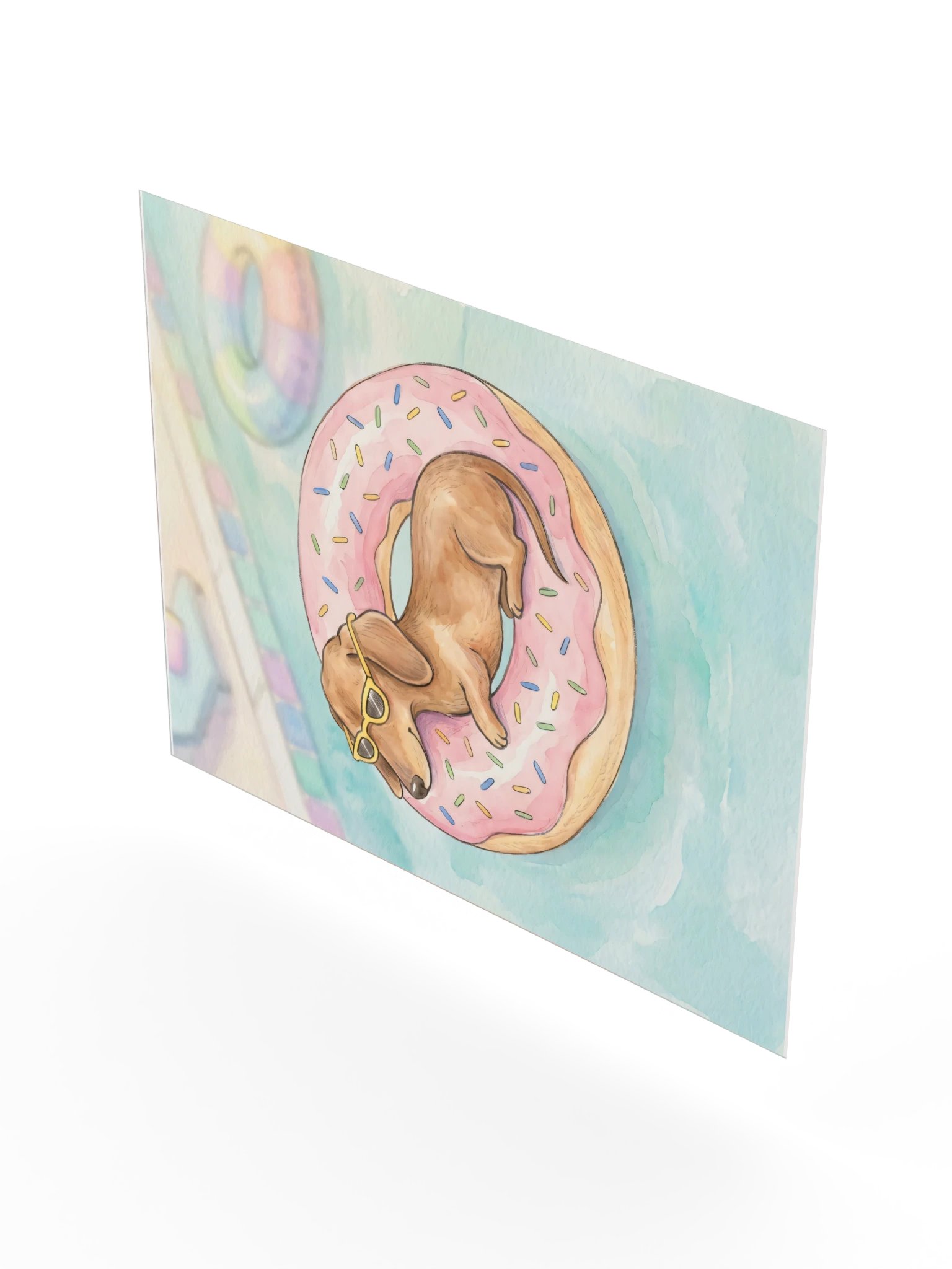 Donut Float Doxie Poster product image (22)