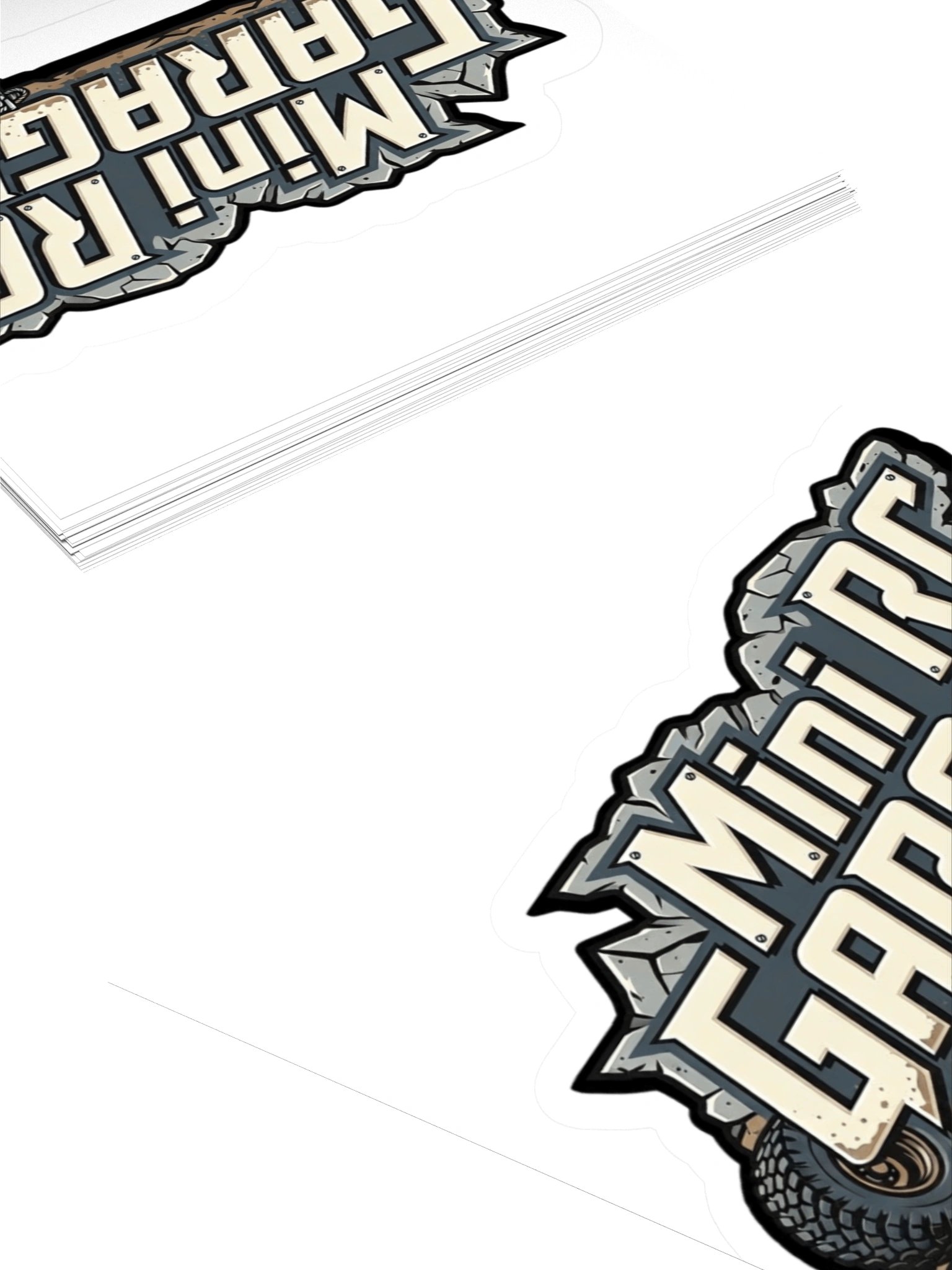 Mini RC Garage Kiss Cut Stickers product image (10)