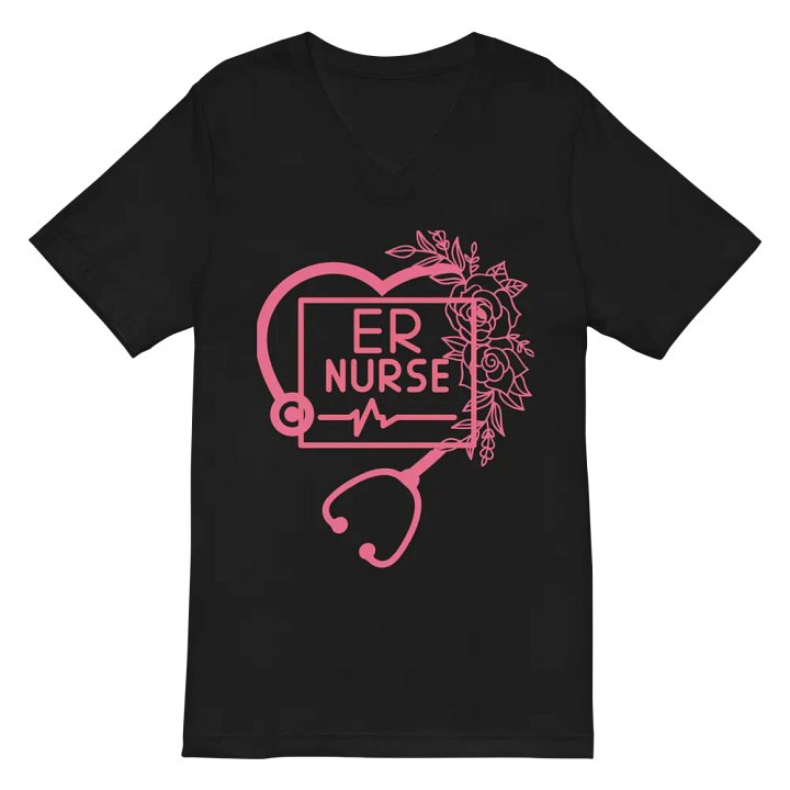 Heartfelt ER Nurse V-Neck Tee product image (3)