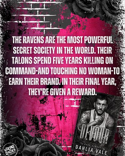 Read Devour now and meet Axl and Saylor! 

https://f.mtr.cool/xrkvtclb9v

🖤 dark romance
🖤 Stalker Hero
🖤 secret society
🖤 mo...