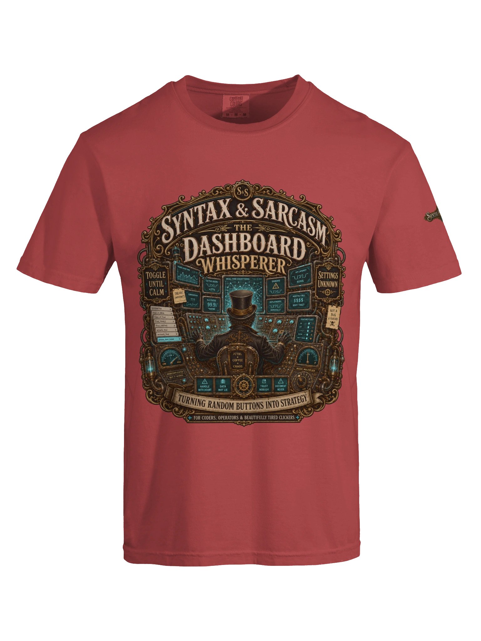 Syntax & Sarcasm Dashboard Whisperer Heavyweight Premium T-Shirt product image (57)
