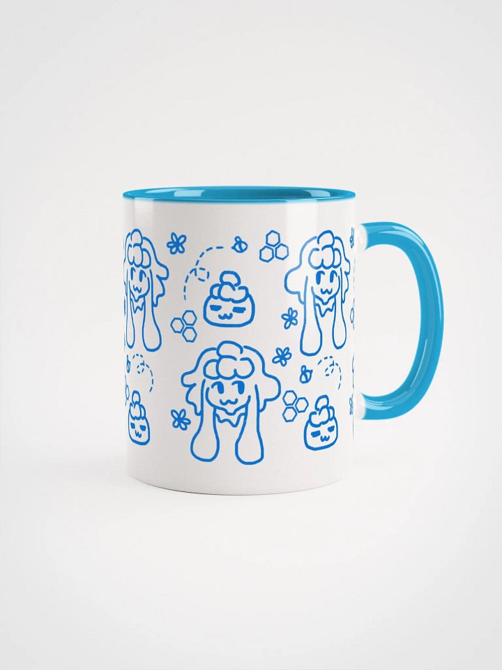 ceramic honeyy mug - blue print product image (1)