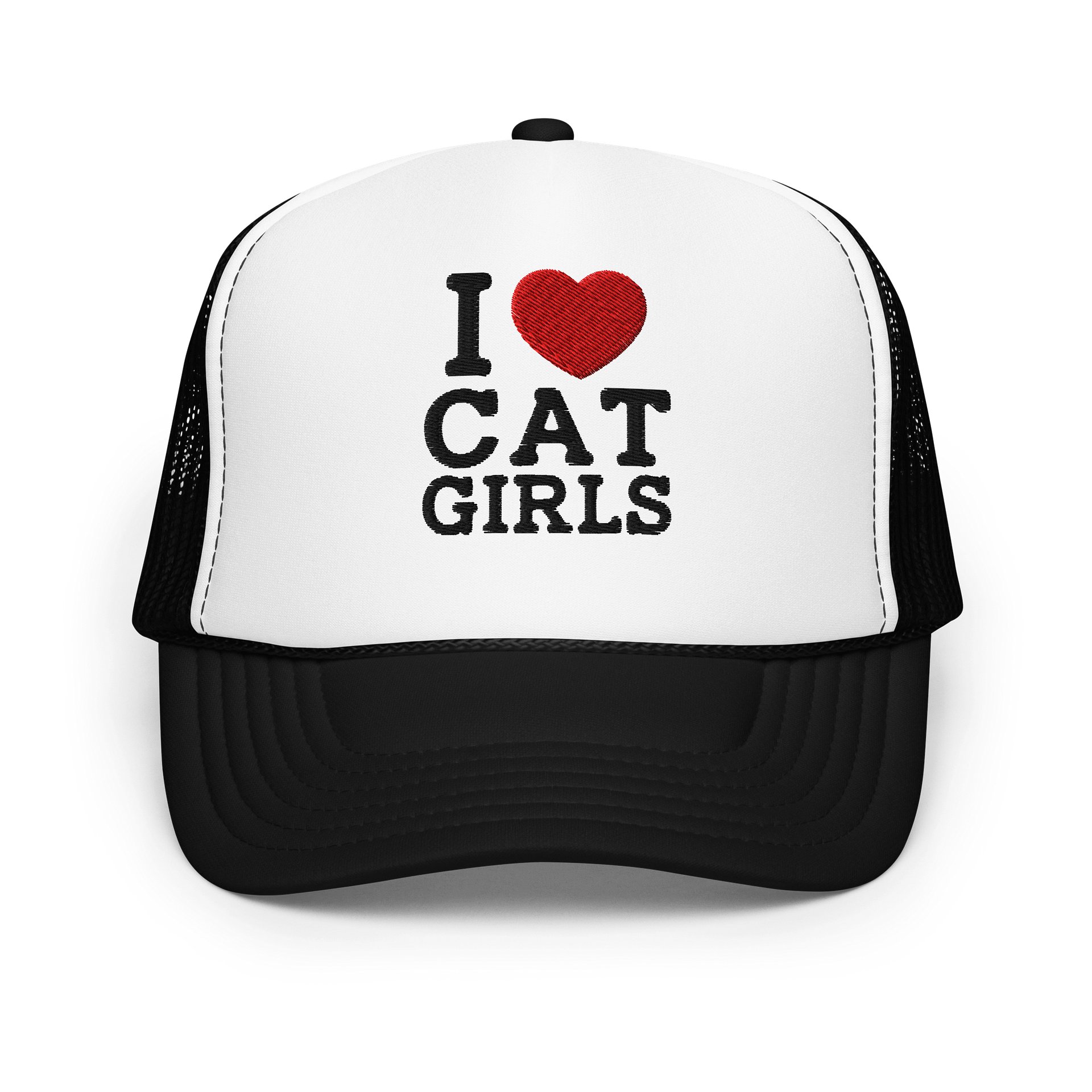 I Heart Cat Girls Foam Trucker Hat product image (3)
