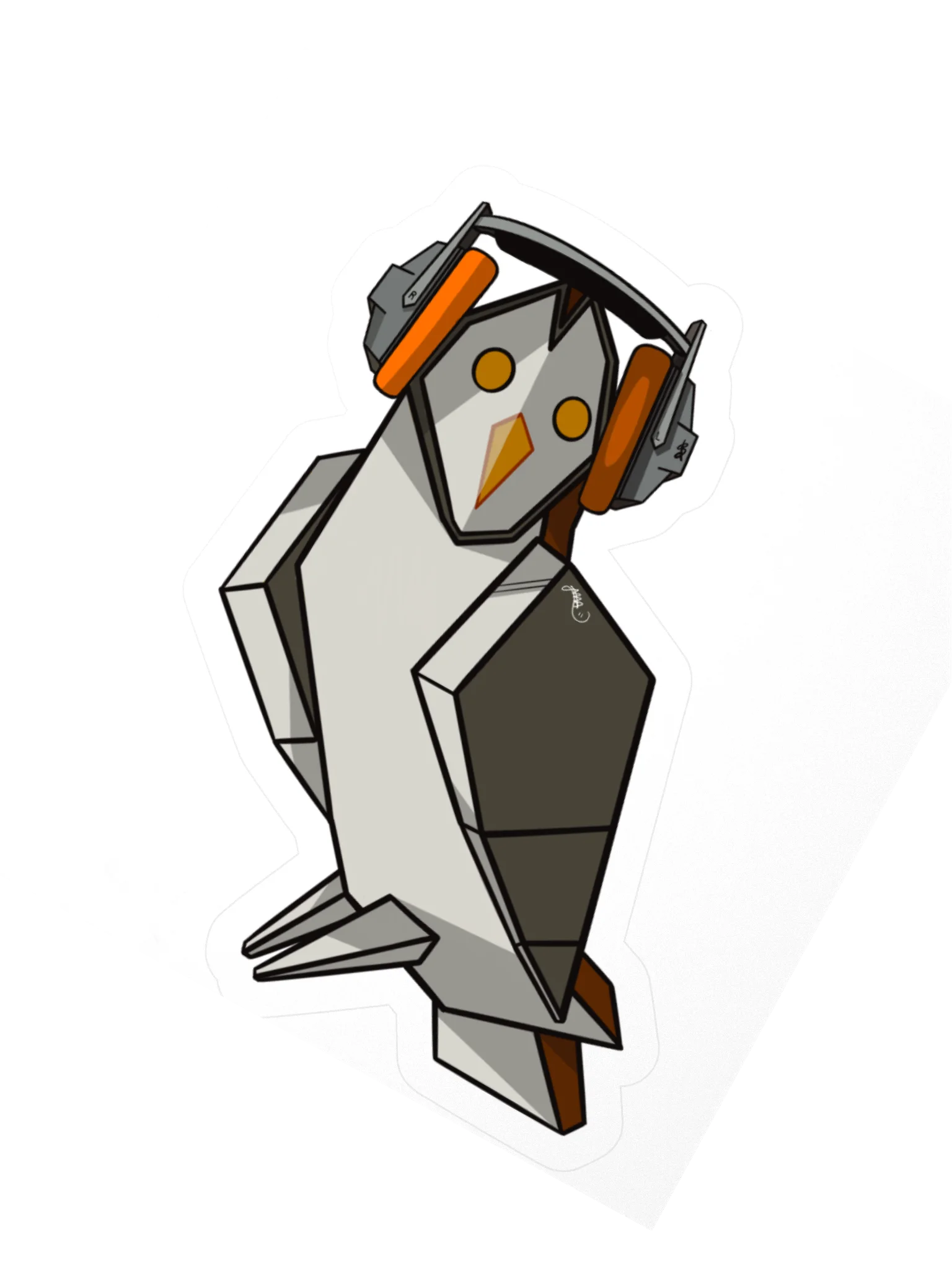 The Beats Owl — Kiss-Cut Sticker product image (2)