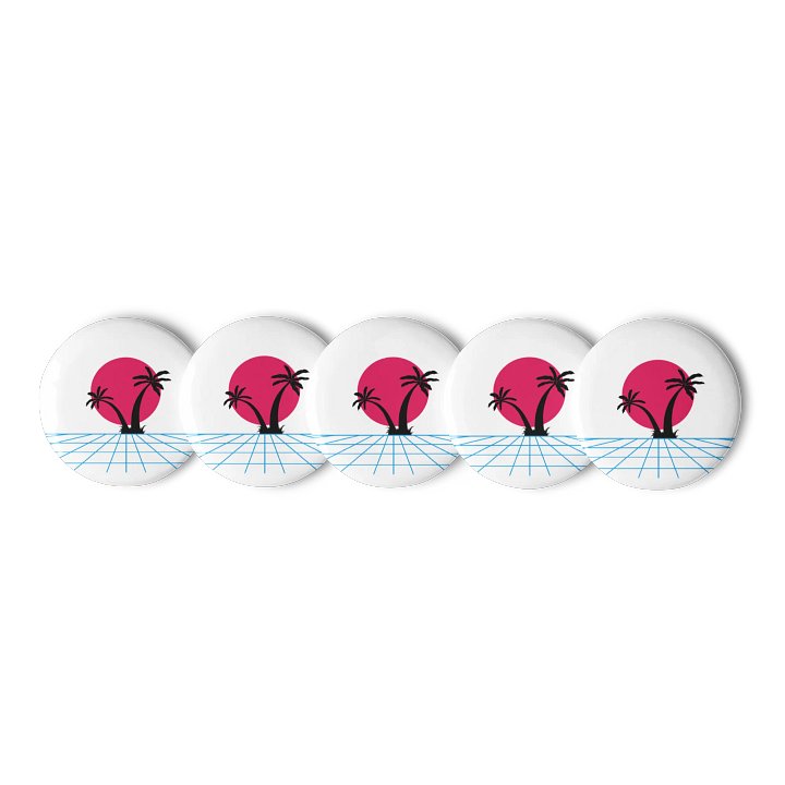 Synthwave Sunset Pin Set product image (1)