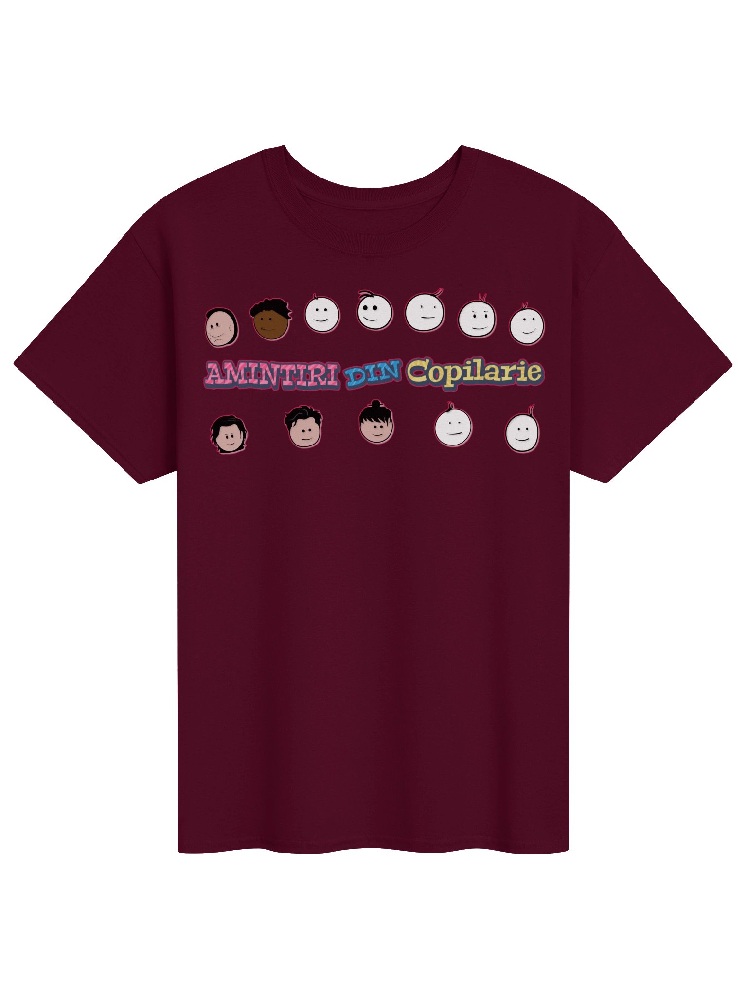 👕 Tricou Vișiniu Damă „Amintiri Din Copilărie” – Personajele product image (1)