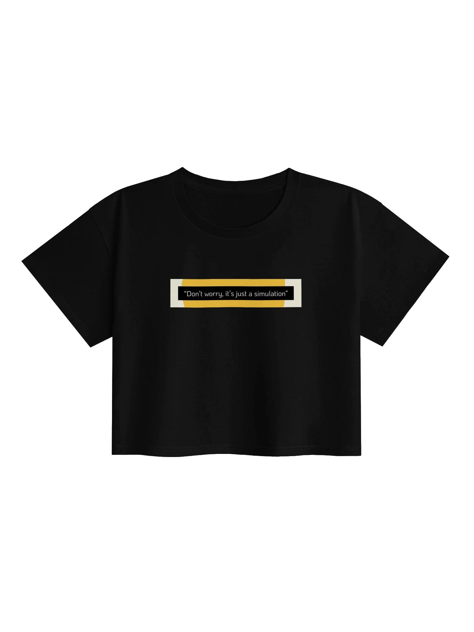 Don't worry, it's just a simulation |CROP TOP