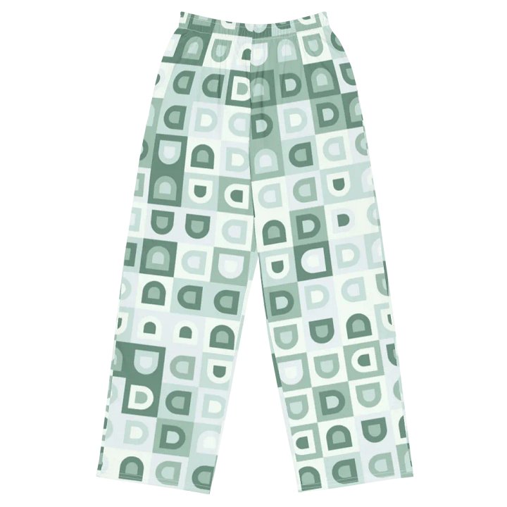 BUIII Retro Geometric: Mint Oasis Wide-Leg Pants product image (1)